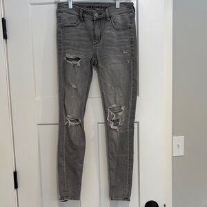 American Eagle Outfitters Distressed Gray jegging